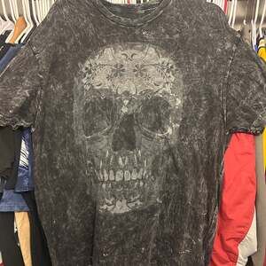 Affliction Helix Skull Y2K Graphic Tee